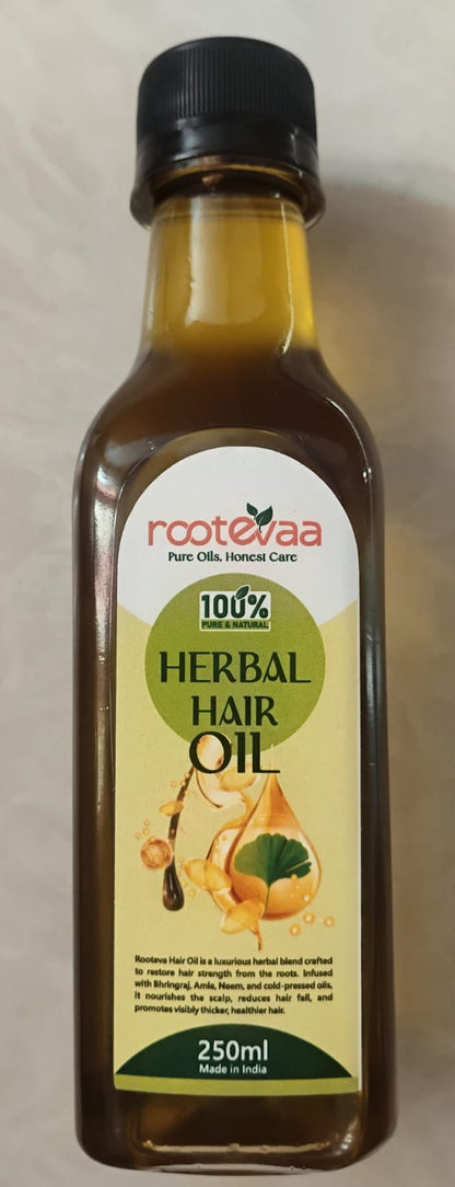 Rootevaa 100% Natural Herbal Hair Oil (250ml)